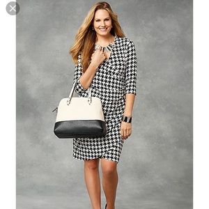 Black N White wrap dress w/ zipper